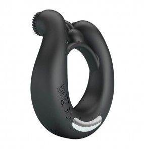 PRETTY LOVE - DAHLIA Vibrating Penis Ring (Chargeable - Black)